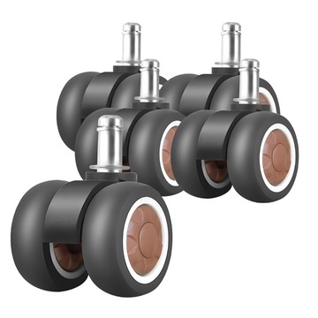 超靜音 TPR 辦公椅萬向輪 雙輪四軸承 5入組  1組