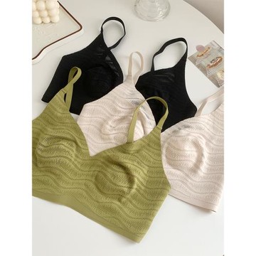 空氣杯Bra~大胸顯小胸內衣女超薄款文胸無鋼圈本命年舒適透氣蕾絲