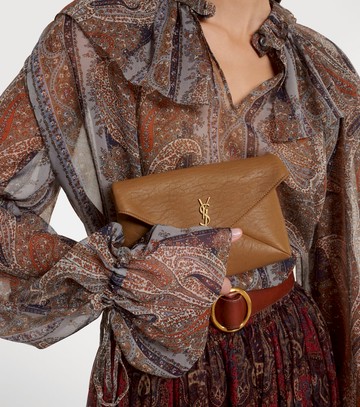 Saint Laurent Cassandre leather clutch