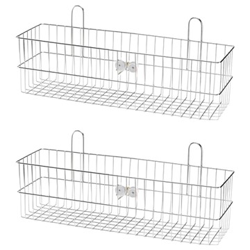 皇家高瓶子收納籃  2個  銀色  500x140x150mm