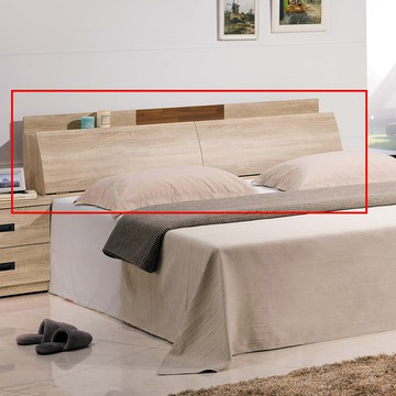 日式舒活6尺床頭箱（附插座）