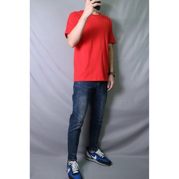 E7th.基礎高磅數質感素色短T-紅