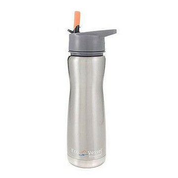 美國[Eco Vessel]原裝進口 不鏽鋼保溫保冷淨水水壺739cc / 銀色《長毛象休閒旅遊名店》
