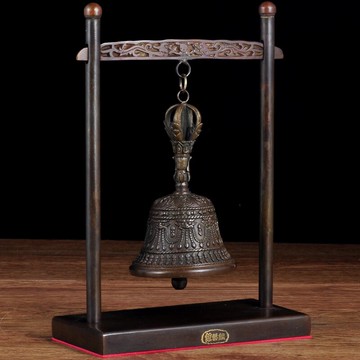 銅搖鈴銅鐘擺件家居客廳裝飾品辦公室老板桌擺設開業送禮商務禮品