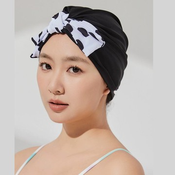 比基尼妮.點點造形泳帽布面彈力泳帽