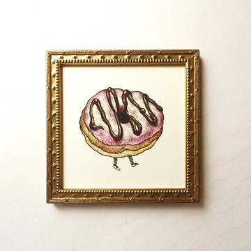 150 方形甜甜圈君藝術印刷品/插圖複製品