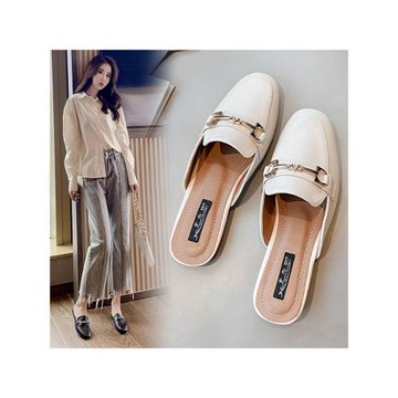 拖鞋女夏外穿2026年新款春孕婦平底網紅ins潮懶人鞋包頭半拖鞋女