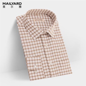 MAILYARD/美爾雅長袖襯衫 商務休閑男士春秋舒適百搭格子襯衣 925