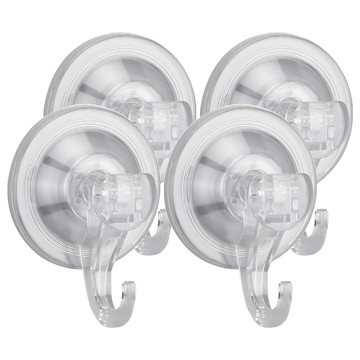 comet 強力吸附式牆面掛鈎  4個  透明色