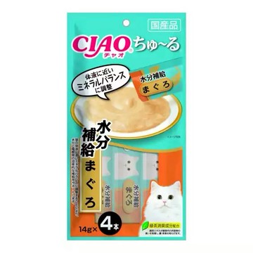 【CIAO】啾嚕肉泥電解質水分補給-鮪魚14g*4入/包（3入組）