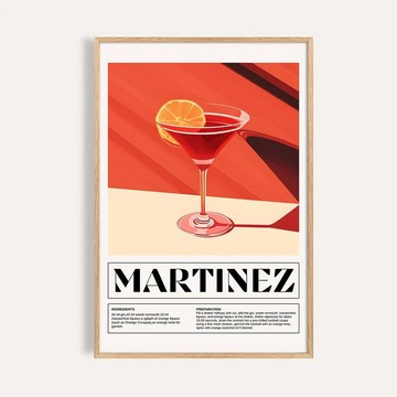 馬丁尼茲調酒 Martinez Cocktail / 雞尾酒系列掛畫