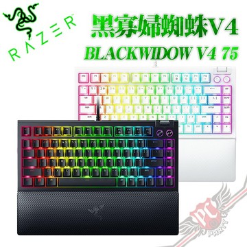 雷蛇 RAZER 黑寡婦蜘蛛幻彩 BlackWidow V4 75% 有線電競鍵盤