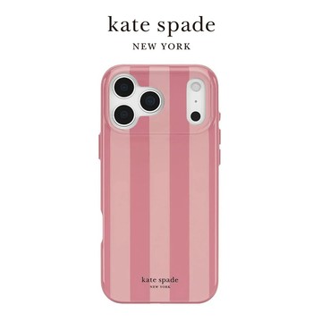 kate spade iPhone 18系列 精品磁吸防摔 手機殼 珊瑚條紋