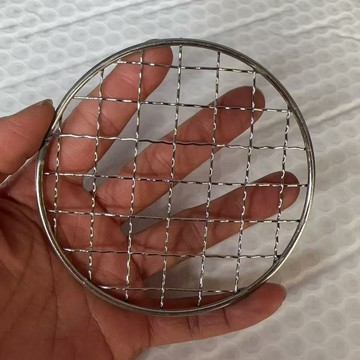 臺灣炫貨🍥圓形燒烤網瀝油烤肉網格韓式圍爐煮茶篦子一次性網片DIY網格托盤