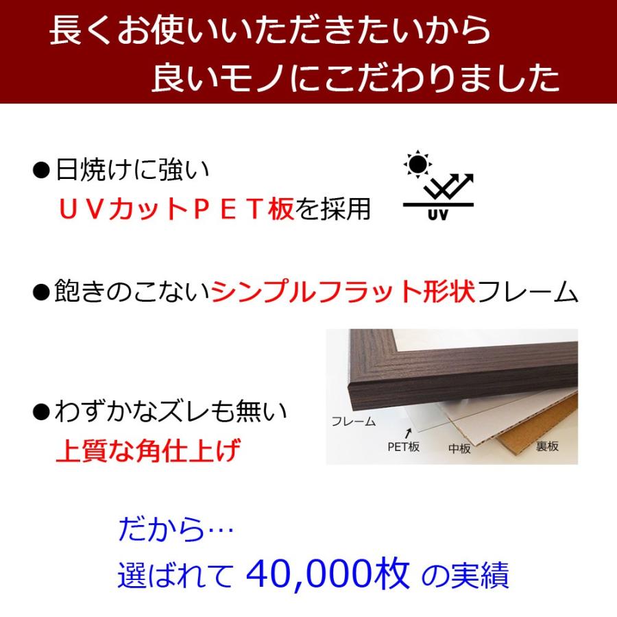 額縁 手ぬぐい額 軽量タイプ こげ茶木目 ブラウン UVカット ペット板仕様 タオル フレーム 木製 壁掛け おしゃれ