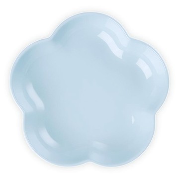 LE CREUSET -瓷器花型盤(中)-淡海岸藍-無盒