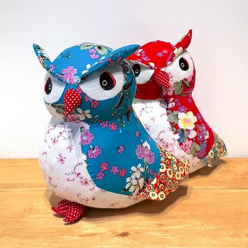 【花布先生】貓頭鷹(中)