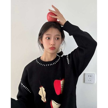 【 𝑭𝒍𝒐𝒘𝒆𝒓𝒔𝒆𝒂】韓系 慵懶風 鬆弛感 毛衣女 小個子 寬鬆 加厚 針織上衣