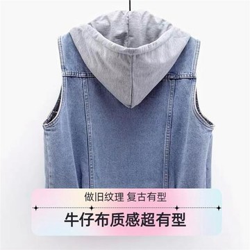 翻領牛仔馬甲背心女2026春秋季新款短款修身無袖馬夾外套坎肩外穿