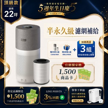 ★贈6年份濾網★飛利浦抗敏奈米級空氣清淨機(AC3033/86)-適用22坪