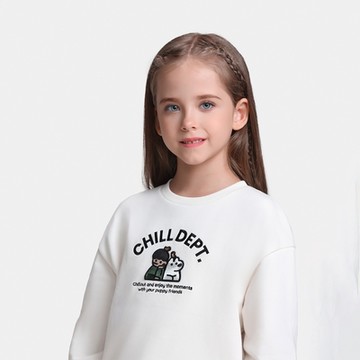 GIORDANO 童裝長袖上衣 matsui聯名系列 - 01 奶白