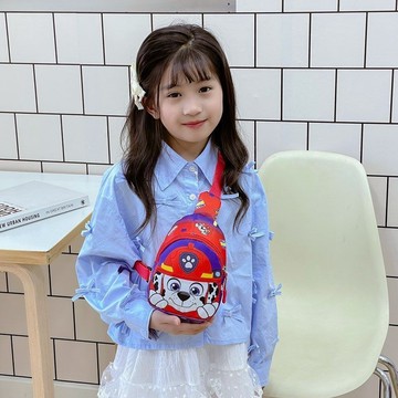 【臺灣-出貨】包包卡通汪汪隊兒童可愛胸包幼兒-帥氣揹包單肩斜挎包外出