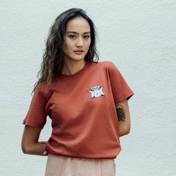 【森林動物系列】飛鼠yapit布章T磚紅款(男女適用)