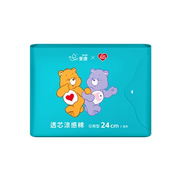 愛康透芯涼感棉CareBears 日用24cm8片