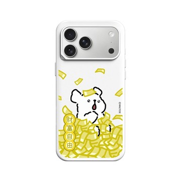 iPhone 17 Pro Max SolidX 白 - Maltese線條小狗 - 財富自由