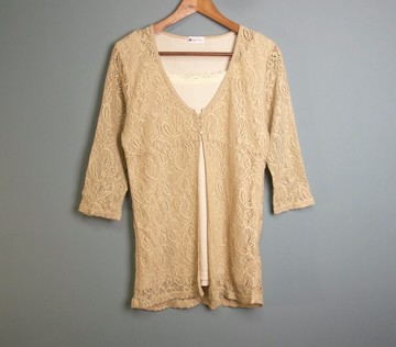 FOAK古著 巴洛克鏤空鉤花上衣