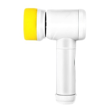 多功能無線電動清潔刷 電池款 浴室/廚房清潔 輕鬆省力  白色/黃色  1個