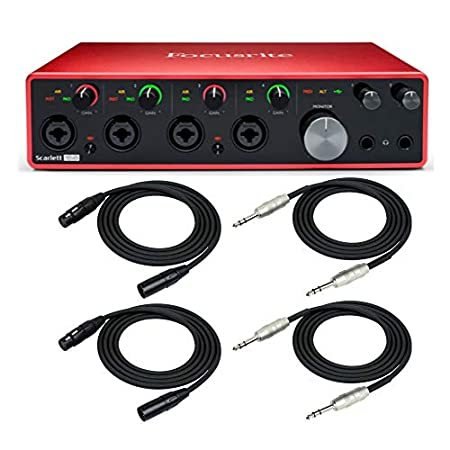 Focusrite 18i8 3rd Gen 18x8 USB Audio Interface Scarlett usb with XLR Cab