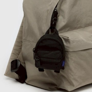 美國紐約 Baggu 縮小燈鑰匙圈吊飾 迷你後背包 - 黑