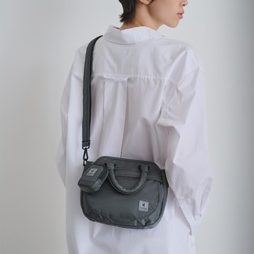【PORTER INTERNATIONAL】 充裕隨行 HARBOR系列 手提包(附迷你萬用包)(灰色)