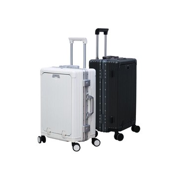 30吋 2030 多功能前開式 鋁框純PC行李箱 月光白/鋰石灰 月光白