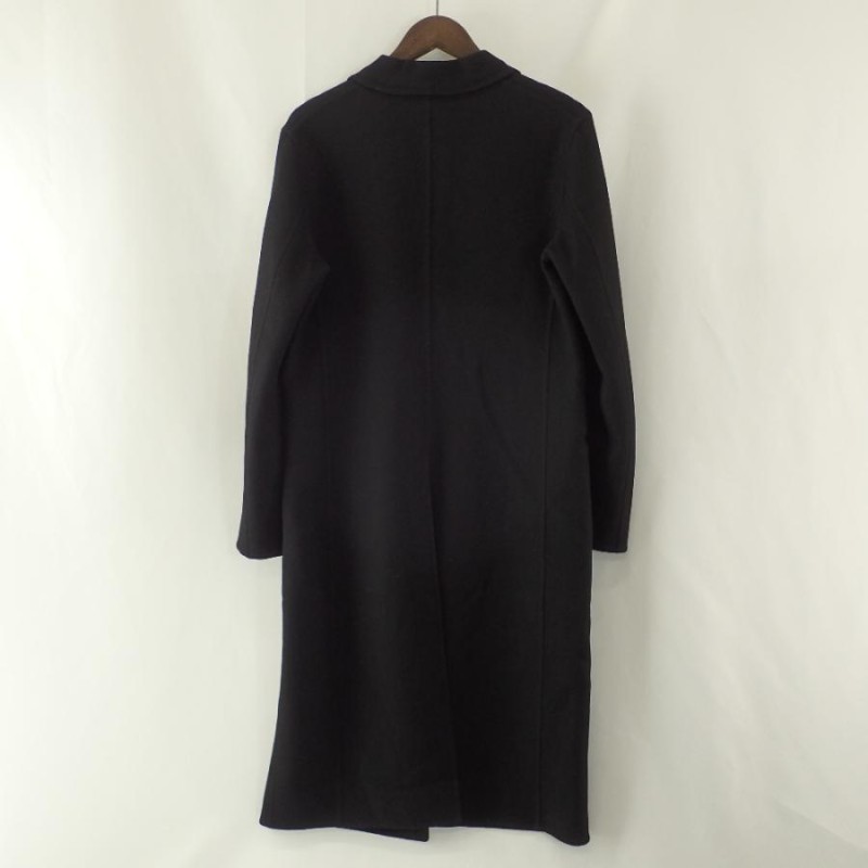 CELINE ブラック ロングコート 38 セリーヌ ロングコート ダブル