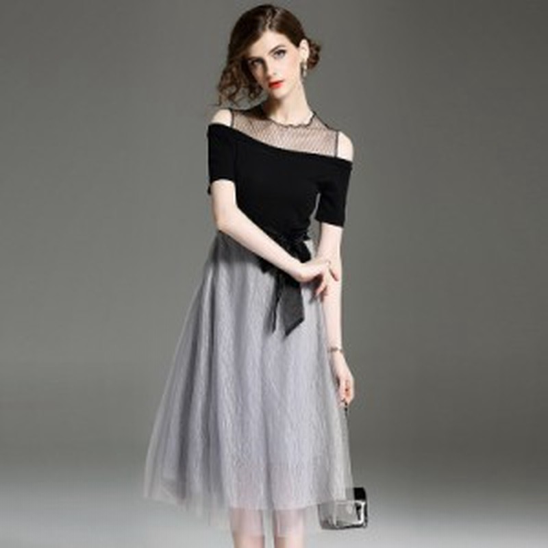 韓国 パーティードレス チュールスカート フォーマルドレス パーティードレス レース ワンピース 大きいサイズ ミディ丈 お呼ばれ 結婚式 通販 Lineポイント最大1 0 Get Lineショッピング