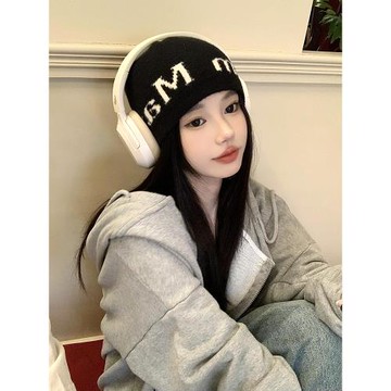 黑色針織帽女秋冬季ins網紅冷帽韓版百搭保暖毛線帽顯臉小帽子潮