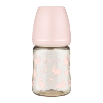 MOYUUM 韓國 PPSU寬口奶瓶 0個月以上  棉棉兔 粉色  170ml  1個