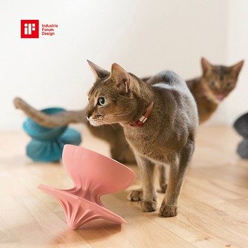 韓國MONDOMIO轉轉不倒翁貓碗 (共三色)