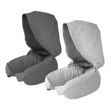 連帽U型枕 旅行U型枕 微粒子 人體工學 旅行枕 辦公午睡枕 午睡枕