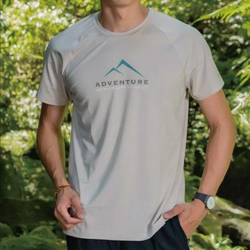 【WOAWOA】UPF50+涼感循環極風衣_短袖(男女款)-ADVENTURE字母設計款(登山衣 排汗衣 涼感衣 衣服 冰峰衣 防曬 登峰衣)