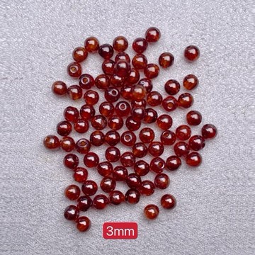 【肯爸水晶嚴選】橙石榴石3mm A4mm A5mm 8mm/全孔/隔珠/配珠/手工串珠編織/材料珠 台灣出貨 免運/現貨