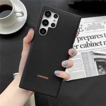 三星S23手機殼防摔適用s10/20/21+簡約球紋皮note20ultra全包s22男套防滑S23+商務硅膠邊S23ultra保護套