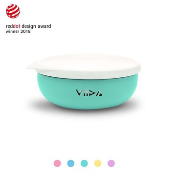 VIIDA Soufflé 抗菌不鏽鋼餐碗(甜心粉/寶貝藍/湖水綠/萊姆黃/薰衣草紫)★衛立兒生活館★