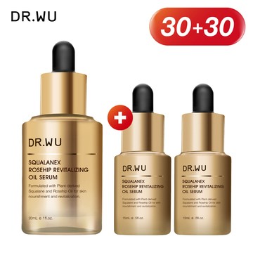 DR.WU 角鯊玫瑰果賦活精華油30ML(買30送30)