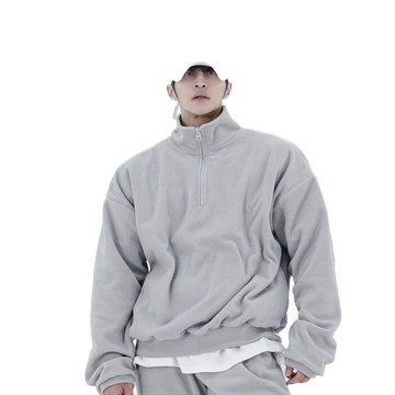 加厚加絨外套 運動衛衣 立領Polo衫 寬鬆大碼 刺繡落肩衣