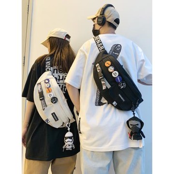 胸包男士挎包防水單肩包男生小背包男款腰包初中生帥氣斜挎包男孩