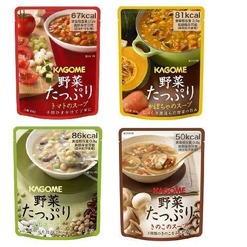 カゴメ 野菜たっぷり スープ (トマト・かぼちゃ・豆・きのこ) 各3袋×4種 計12袋セット