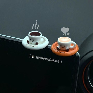 💥台灣出貨💥迷你拿鐵 美式咖啡杯 車用咖啡杯擺件 仿真汽車內飾裝飾 中控臺螢 幕造景小物 創意擺飾 車內桌面裝飾 車